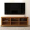 Wood Farmhouse TV Stand for Up to 70" TVs with Storage Shelves